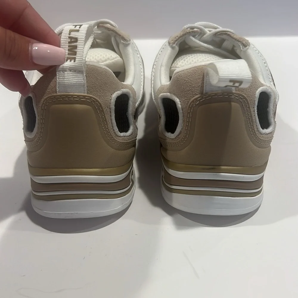 Flame Gold Trainer Sneakers